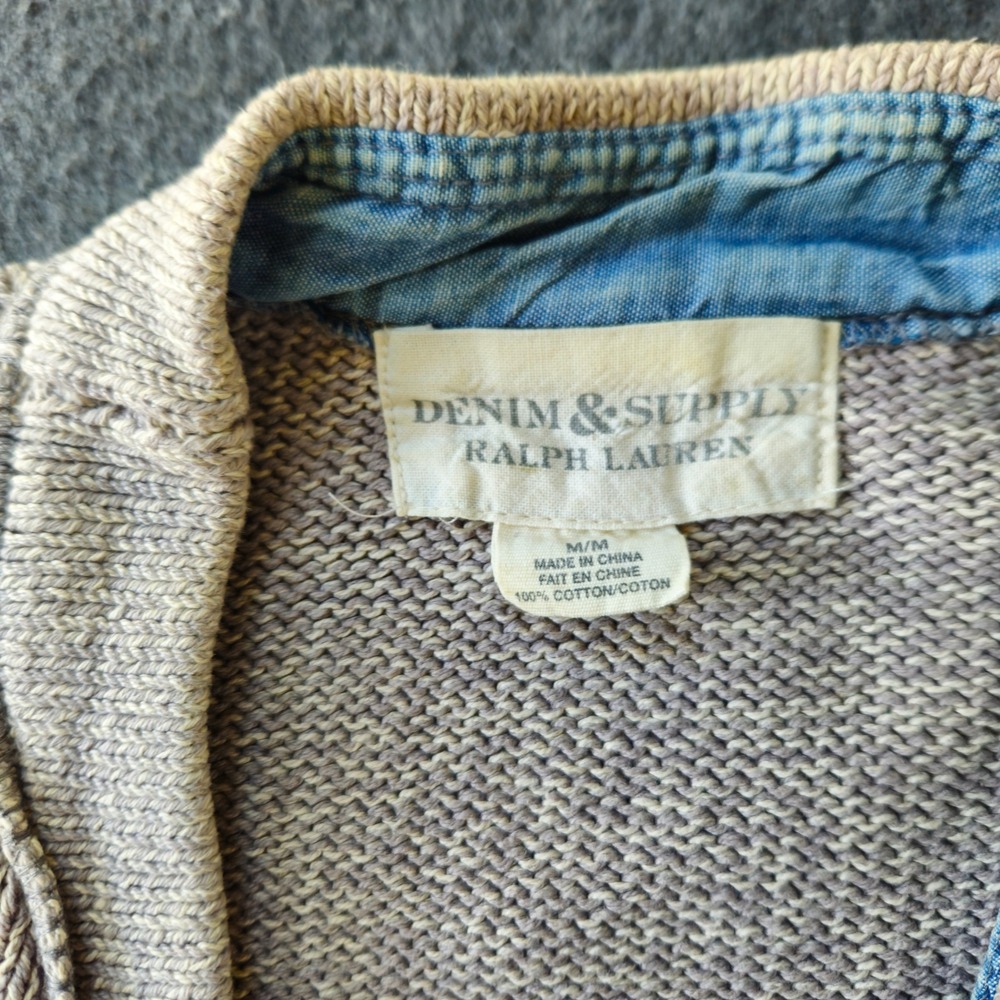 Denim & Supply Ralph Lauren Mens Cardigan Size M Classic Quiet Luxury Old Money - Picture 7 of 9